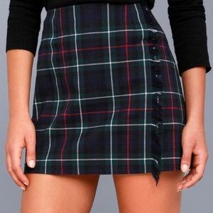 BB Dakota Plaid Mini Skirt